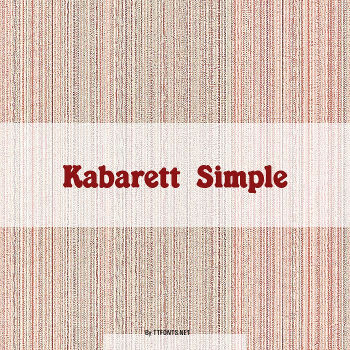 kabarett-simple-thin-truetype-font