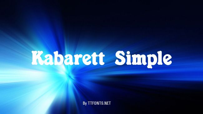 Kabarett Simple example