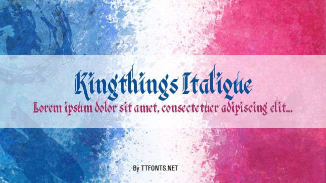 Kingthings Italique example