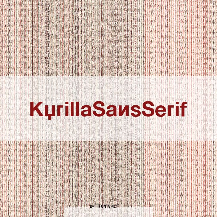 KyrillaSansSerif example