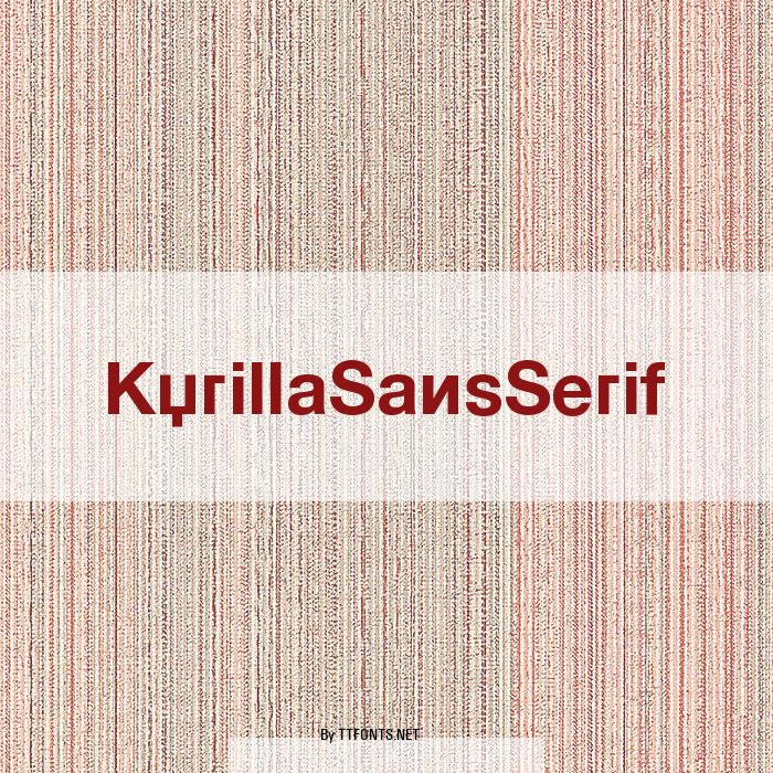 KyrillaSansSerif example