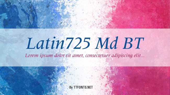 Latin725 Md BT example