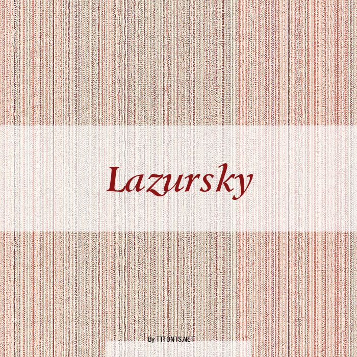 Lazursky example
