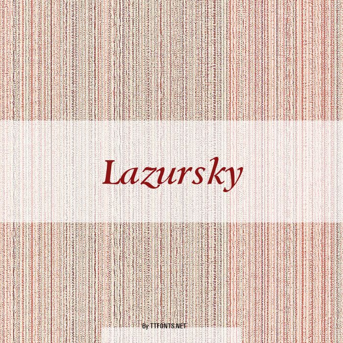 Lazursky example