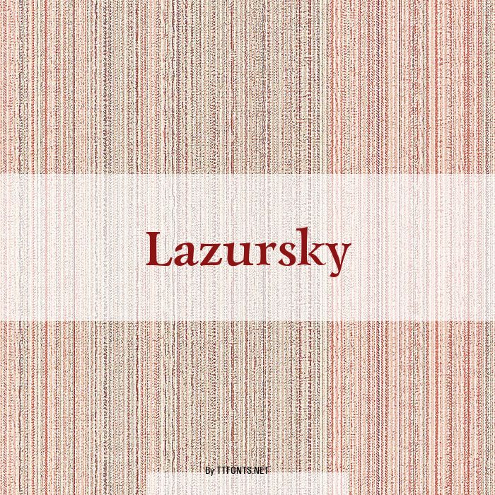 Lazursky example