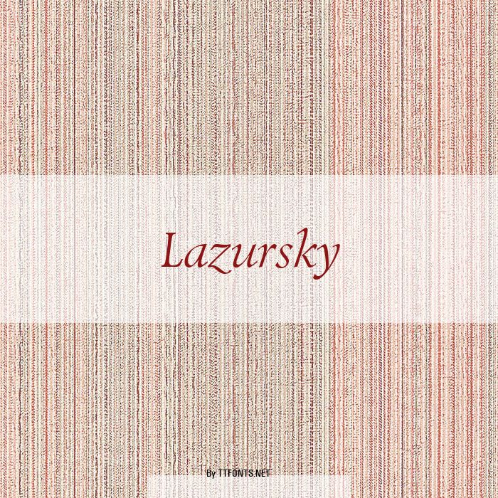 Lazursky example