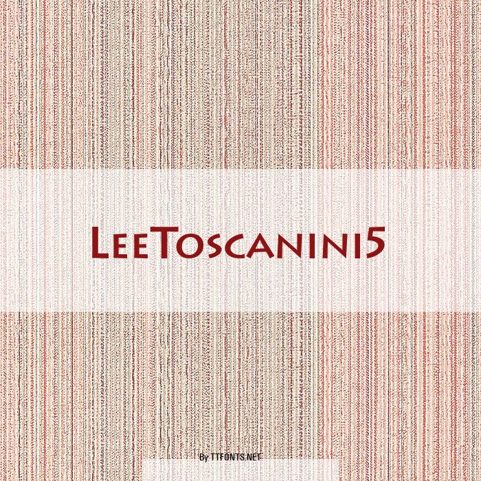 LeeToscanini5 example
