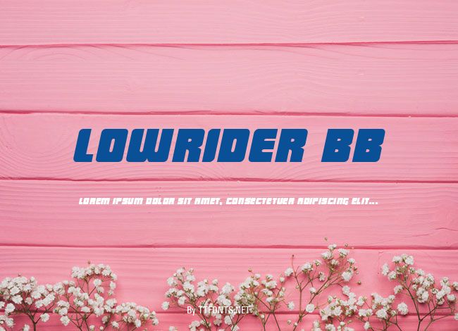 LowRider BB example