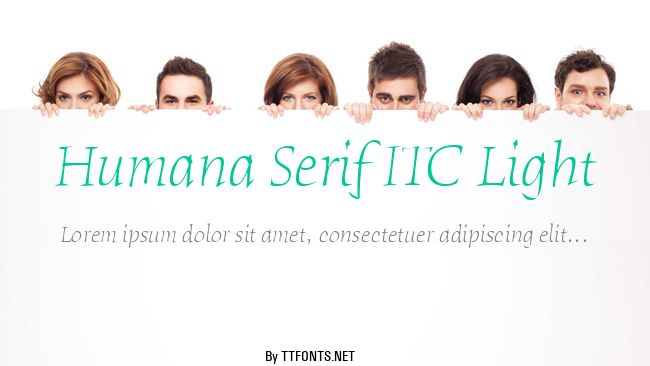 Humana Serif ITC Light example