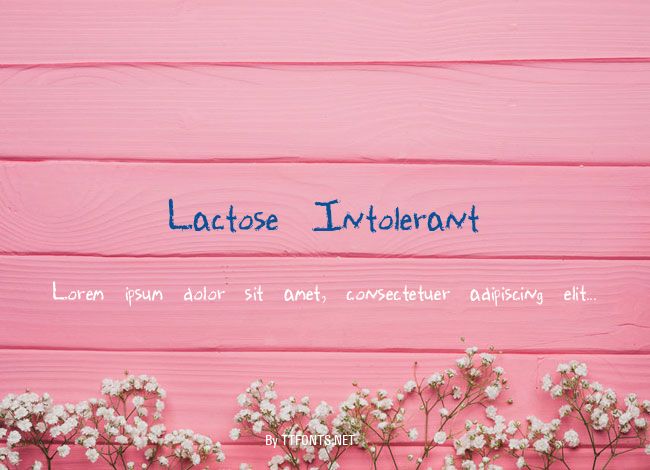 Lactose Intolerant example