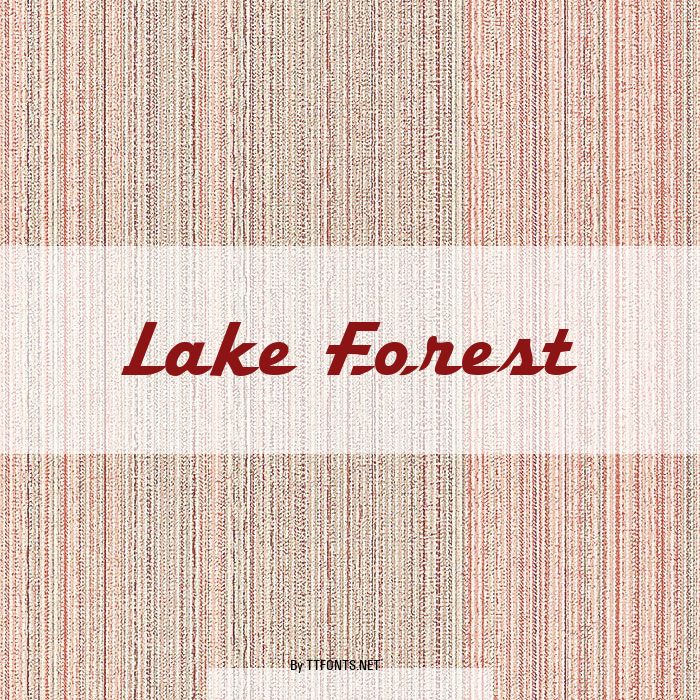 Lake Forest example