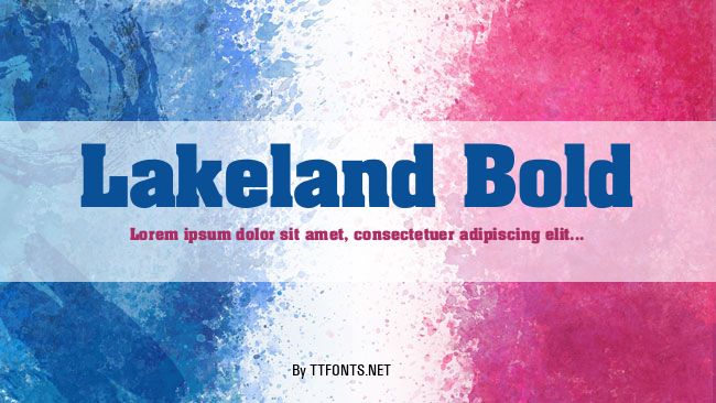Lakeland Bold example