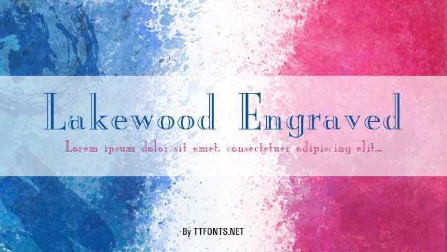 Lakewood Engraved example