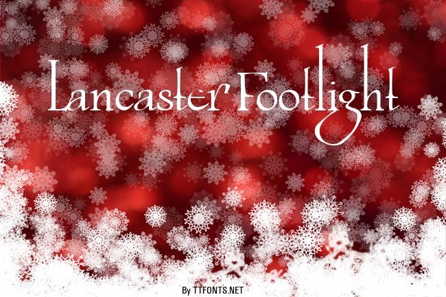 Lancaster Footlight example