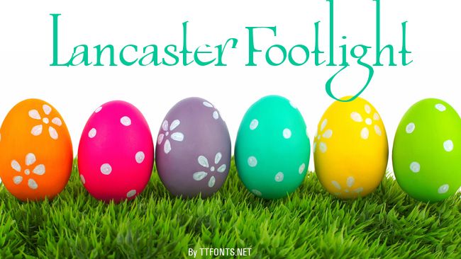 Lancaster Footlight example