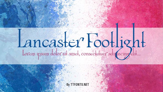 Lancaster Footlight example