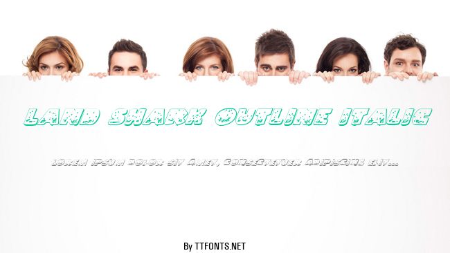 Land Shark Outline Italic example