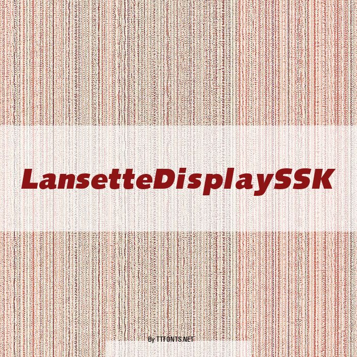 LansetteDisplaySSK example