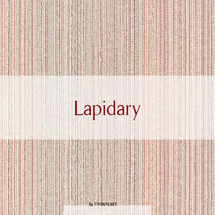 Lapidary example