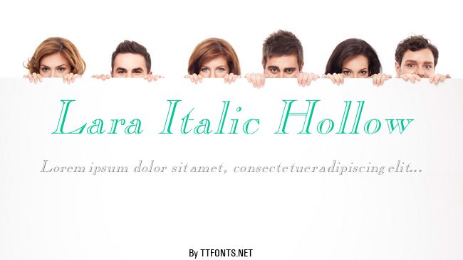 Lara Italic Hollow example