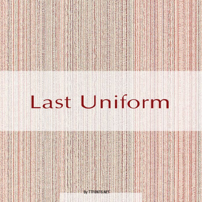 Last Uniform example