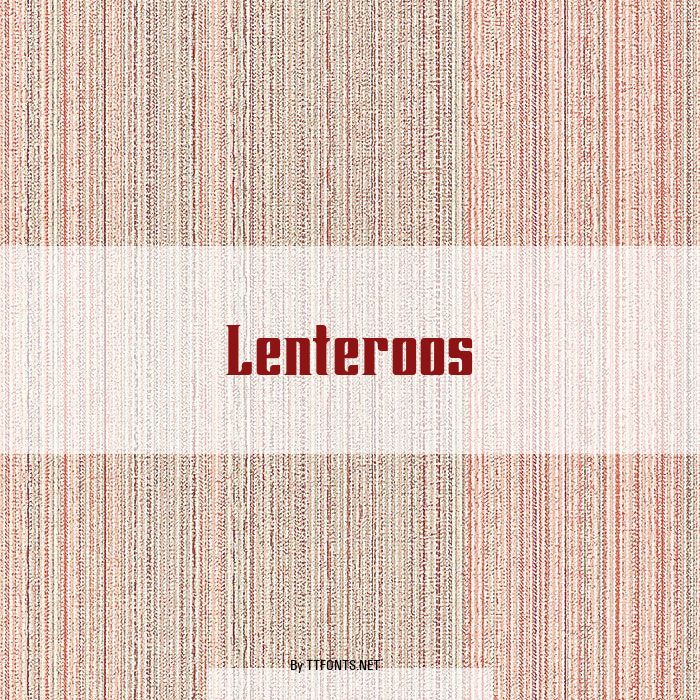 Lenteroos example