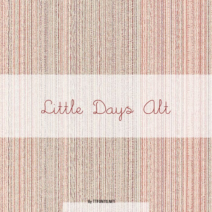 Little Days Alt example