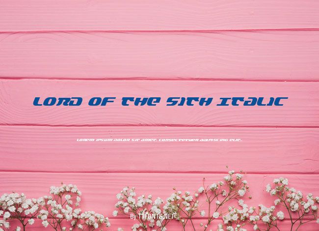 Lord of the Sith Italic example