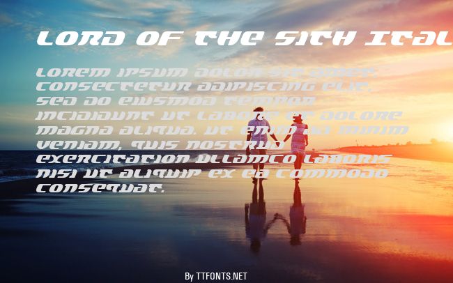 Lord of the Sith Italic example