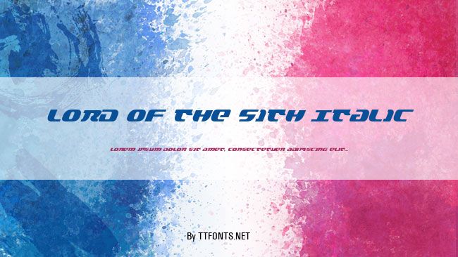 Lord of the Sith Italic example
