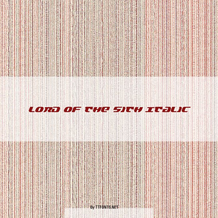Lord of the Sith Italic example