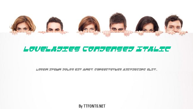 Loveladies Condensed Italic example