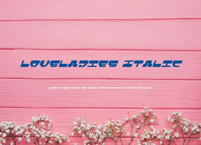 Loveladies Italic example