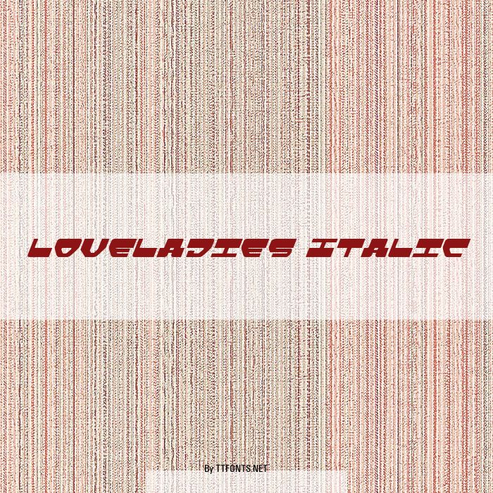 Loveladies Italic example