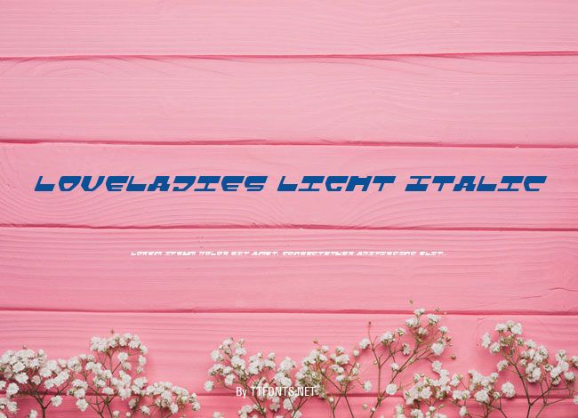 Loveladies Light Italic example