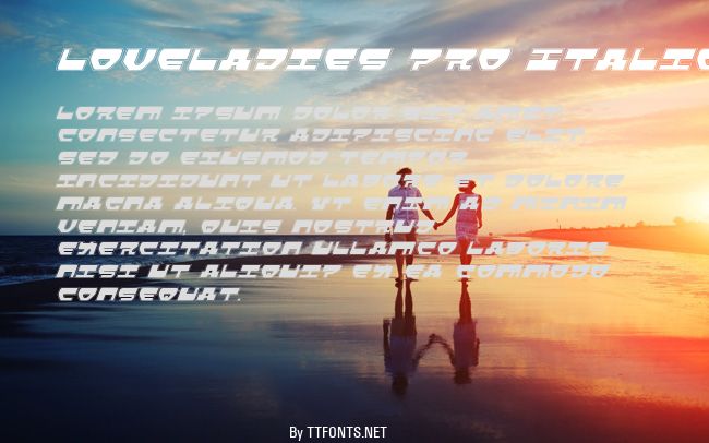Loveladies Pro Italic example