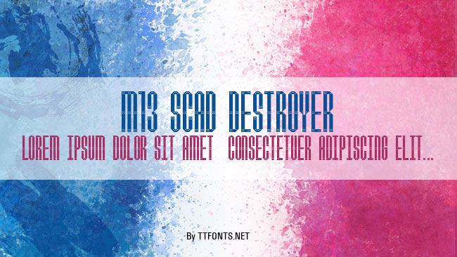 M13_SCAD DESTROYER example