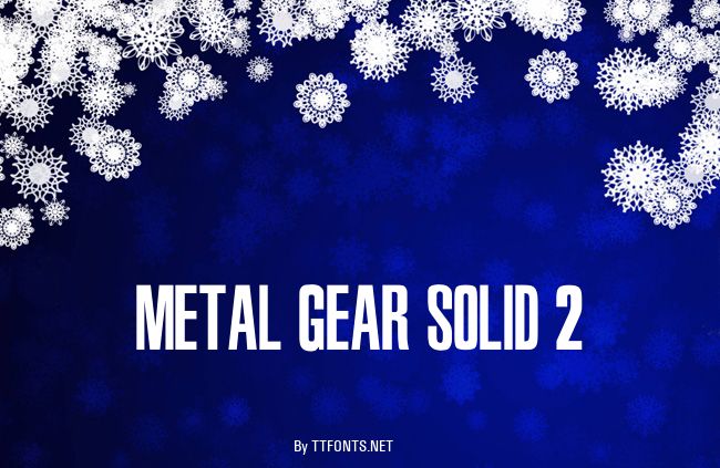 Metal Gear Solid 2 example