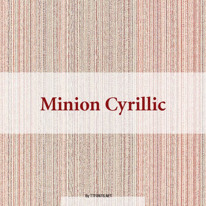 Minion Cyrillic example