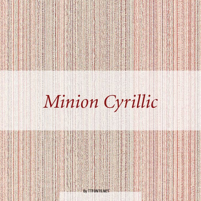 Minion Cyrillic example