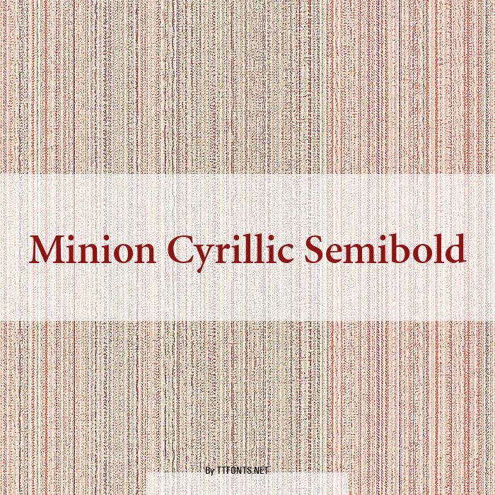 Minion Cyrillic Semibold example