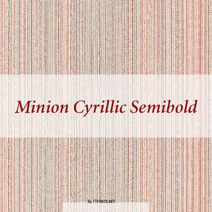 Minion Cyrillic Semibold example