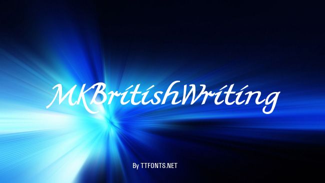 MKBritishWriting example