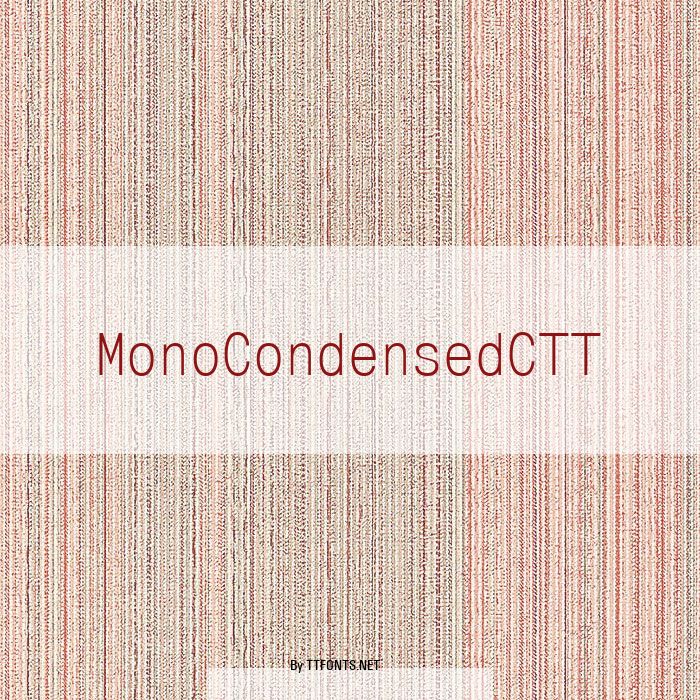 MonoCondensedCTT example