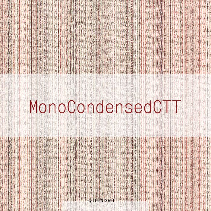 MonoCondensedCTT example