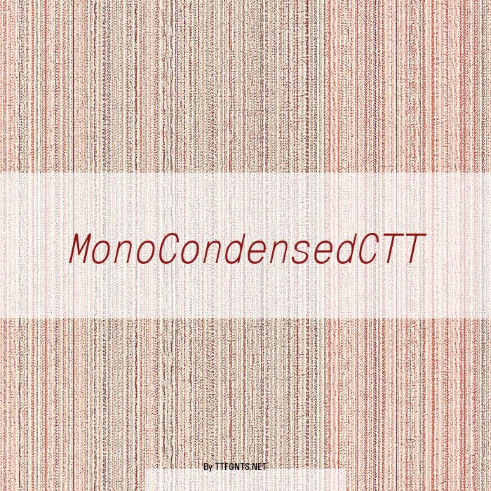 MonoCondensedCTT example