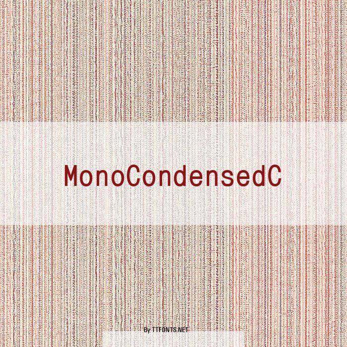 MonoCondensedC example