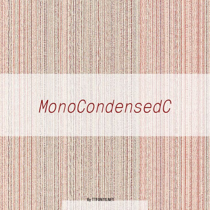 MonoCondensedC example