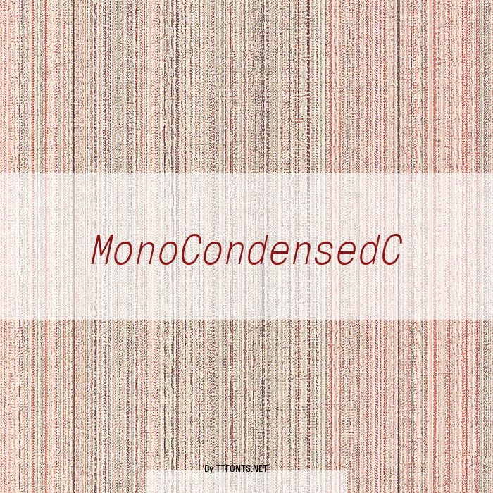 MonoCondensedC example