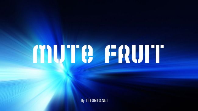 Mute Fruit example